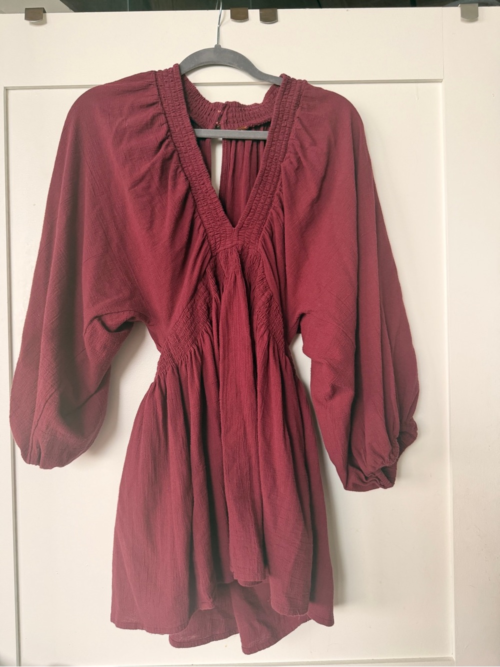 Free People Mini Dress Burgundy